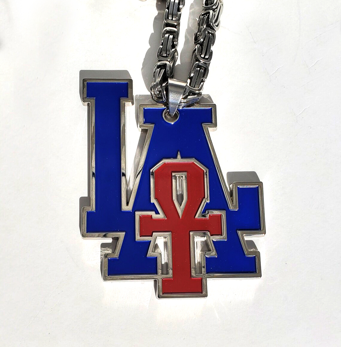 large stainless steel ankh pendant